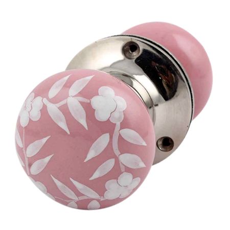 Pink Floral Moritce Handle 2.25